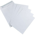 Staples Kraft Catalogue Envelopes with QuickStrip Closure - 9" x 12" - White - 100 Pack-QuickStrip adhesive strip seals envelope without moisture. Simply peel off the strip and press down to close