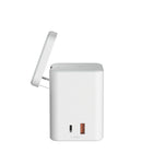 Adam Elements Mag 4 30W GaN 4-in-1 Power Charging Station - White-360-Degree Charging Support: Supports 360-degree magnetic snap-on charging, enhancing your experience during video viewing, photo shooting, gaming, video calling, messaging, and entertainment while your phone charges