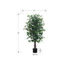 Monarch Specialties - Plante Artificielle - 58 po H - Arbre Ficus - Mis En Pot - Feuilles Vertes - Pot Noir-Cette plante d'intérieur facile à entretenir est faite des meilleurs matériaux et ne nécessite pas d'entretien ni d'arrosage, pour un accent décoratif durable et respectueux de l'environnement qui durera toute une vie