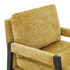 Brassex Hugo Accent Chair - Yellow-Acacia and Rubber wood construction