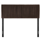 Modway Eloise Stain-Resistant Performance Velvet Queen Headboard - Chocolate Brown-Height-Adjustable Mount Positions