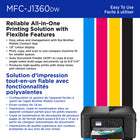 Brother - MFC-J1360DW Imprimante tout-en-un Work Smart-Qualité d’impression supérieure. Les imprimantes à jet d’encre Brother produisent des impressions de qualité professionnelle bien définies aux couleurs éclatantes et aux tons de noir riches