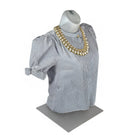 Azar - Buste de mannequin féminin en plastique blanc - Base métallique carrée de 12 po-6