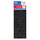 Creative Start - Lettres autoadhésives en vinyle - Chiffres et symboles - 1 po - Noir - 256 caractères par paquet-L’ensemble de lettres et chiffres est parfait pour créer des enseignes et des affiches de projet