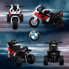 Aosom 6V Kids Motorcycle with Headlights - Red-Functioning headlights and built-in music for a more immersive experience 