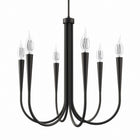 Modway Penrose 6-Light Chandelier - Black-Professional Installation Required