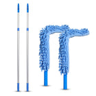 Gritt Commercial - Brosse flexible de 22 po - Manche en microfibre et chenille - Manche télescopique de 6 pi - Lot de 2-Les housses se lavent en machine
