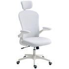 Vinsetto - Chaise de bureau en maille avec appui-tête et soutien lombaire 4D - blanche-Faites une pause et détendez-vous grâce à la fonction d’inclinaison