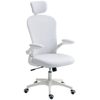 Vinsetto - Chaise de bureau en maille avec appui-tête et soutien lombaire 4D - blanche-Faites une pause et détendez-vous grâce à la fonction d’inclinaison