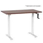 Ezywork Manual Standing Desk Frame - Hand Crank - White-Colour: White