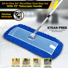 Gritt Commercial All-In-One 24” Microfiber Dust Mop Set with 72" Telescopic Handle-Mop Head Length: 24"