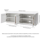 Hudson&Canal - Meuble TV Tillman pour téléviseurs jusqu'à 75" - Blanc-Caractéristiques assemblage facile