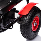 Aosom - Go-kart à pédales pour enfants avec siège réglable, roues en caoutchouc - rouge-Roues en caoutchouc gonflables avec système de suspension 
