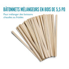 Perk - Bâtonnets à café en bois - Paquet de1000-Bois certifié FSC à 100 %
