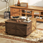 HOMCOM Lift Top Coffee Table with Hidden Compartment - Brown-Farmhouse style adds a charming, rustic touch to your decor