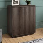 Hudson&Canal Mansfield 28"W Accent Cabinet - Alder Brown-Crafted of sturdy MDF materials in an alder brown finish
