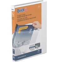 Reliure de présentation Davis Group à anneaux en D QuickFit, 5/8 po, blanche-Reliure personnalisable à superposition, blanche, contient 150 feuilles de papier, pour papier de format 8.5  pox11