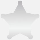 JAM Paper - Étiquettes extérieures résistantes aux intempéries - étoile de shérif - 2 3/4 x 2 3/4 - argent - 125 étiquettes/rouleau-Taille : Sheriff Star (2 3/4 x 2 3/4 pouces) | Les étiquettes imprimables sont faciles à créer et à personnaliser.