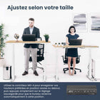 MotionGrey - Bureau assis-debout électrique à double moteur, réglable en hauteur, 165 po de largeur - Cadre blanc-7