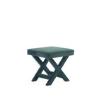 Manhattan Comfort - Abigail banc ottoman tapissé en velours vert style milieu du siècle moderne 20,47"-Coussin passepoilé de haute qualité avec rembourrage en mousse moelleuse pour plus de confort et de style