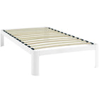 Modway Corinne Twin Bed Frame - White-Modern Platform Bed Frame