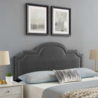 Modway Belinda Performance Velvet Twin Headboard - Charcoal-Assembly Required