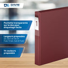Davis Group Super économie, Reliure à anneaux en “D” inclinés 1 po, paquet de 6 – Bourgogne-Anneau En D, Non Verrouillable