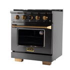 Kucht - 30 po Série KXD Cuisinière double énergie Gaz naturel - Gemstone-Cuisinière entièrement en acier inoxydable avec poignée professionnelle pour une expérience culinaire ultime