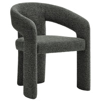Modway Oslo Barrel Fabric Upholstered Dining Accent Chair - Anthracite-Barrel Open Back Dining Chair