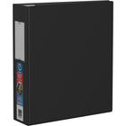 Avery® - Reliure robuste à anneaux en D à pression simple, 3 po, noire-Les anneaux sans espace Gap Free emp&ecirc;chent les pages de tomber et sont montés par l'arrière pour permettre aux feuilles de reposer à plat  