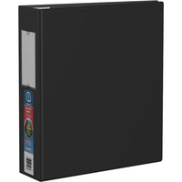 Avery® - Reliure robuste à anneaux en D à pression simple, 3 po, noire-Les anneaux sans espace Gap Free emp&ecirc;chent les pages de tomber et sont montés par l'arrière pour permettre aux feuilles de reposer à plat  