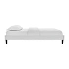 Modway Reign Performance Velvet Twin Platform Bed Frame - Light Grey-Stain-Resistant Performance Velvet