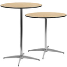 Flash Furniture – Table de salon ronde en bois, 30 po, pattes de 30 po et 42 po, bois de bouleau-Dessous avec 2 couches de vernis en polyuréthane