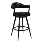 Armen Living - Justin Tabouret de Bar Pivotant de 66 cm de Hauteur de Comptoir en Similicuir Noir Vintage avec Pieds en Métal Noir-Il n’est pas toujours facile de concevoir l’assise parfaite pour nos clients, mais nous nous efforçons constamment de proposer des idées innovantes pour offrir la meilleure expérience utilisateur.

En intégrant ces fonctionnalités, nous cherchons à dépasser vos attentes et à garantir un confort optimal. La fonction pivotante fluide à 360 degrés assure une mobilité maximale, tand