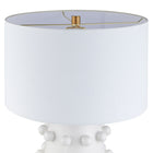 Hudson&Canal - Lampe de table en céramique Farrington de 66 cm de haut avec abat-jour en tissu - Blanc mat/blanc-Conçu pour une ampoule à incandescence de 60 W - ampoule LED de 9 W, ampoule fluorescente (CFL) de 13 W ou ampoule LED à ballast automatique de 9 W, ampoule à culot E26, ampoule non incluse