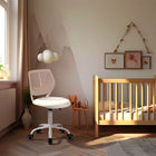 Chaise de Bureau Pivotante en Tissu Beige Homy Casa-8