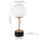 Hudson&Canal Reagan 17.75" Tall Table Lamp with Glass Shade - Brass/ Black Marble/White Milk-Clean with a soft, dry cloth and no harsh chemicals or abrasive cleaning materials