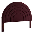 Modway Solana Arched Performance Velvet Full Headboard - Mulberry-Stain-Resistant Performance Velvet Upholstery
