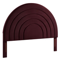 Modway Solana Arched Performance Velvet Full Headboard - Mulberry-Stain-Resistant Performance Velvet Upholstery