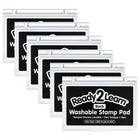 Ready 2 Learn Washable Stamp Pad - Black - 6 Pack-Mess-Free Art Time: The ink in this stamp pad washes off skin with soap and water, which makes clean-up quick and easy.