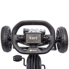 Aosom Kids Pedal Go Kart with Adjustable Seat - Black-Use the pedals to move the go-kart, which promotes physical activity and develops their motor skills 