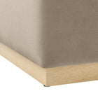 Modway Tilden Large 28" Square Performance Velvet Upholstered Ottoman - Taupe/Natural-8