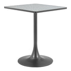 Zuo Spot Bistro Table - Grey/Black-Faux Terrazzo MDF square shape tabletop