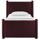 Modway Rael Performance Velvet Twin Platform Bed - Mulberry-Weight Capacity: 800 lb