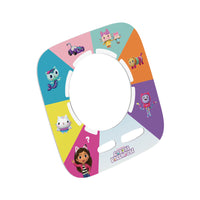 tonies Tonieplay Gabby's Dollhouse: Gabby's Cat-Tastic Scavenger Hunt Game - French-How It Works: Pick a Tonieplay game, Place the Tonieplay disc on top of the Toniebox 2 and squeeze an ear to turn on, Add the Tonieplay Controller to the middle of the light ring, Press the “Play” button on the controller and get ready!