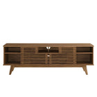 Modway Render 71" Media Console TV Stand - Walnut-Two Cable Management Holes