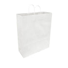 Eddie's - Sacs à provision en papier recycle - 16 po x 6 po x 19 po - Blanc - Paquet de 100-Nos sacs cabas en papier blanc ont un grammage de 120 g/m2