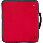 Hilroy 2" 3 Ring Pandora Zipper Binder - Red/Black-Front Zipper Pocket - Ideal for sticky notes, pens, cards and other quick access essentials