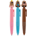Merangue Capybara Topper Retractable Pen-Novelty pens with capybara toppers