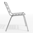 Flash Furniture Commercial Aluminum Indoor-Outdoor Restaurant Stack Chair with Triple Slat Back-Aluminum Frame